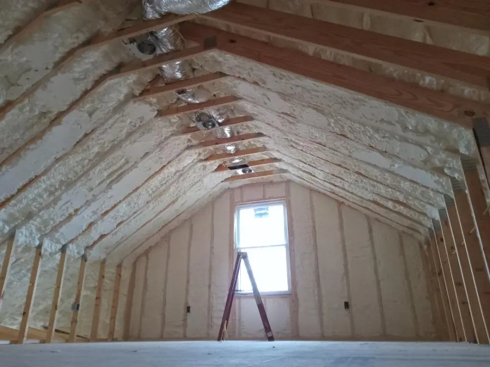 Spray foam roofing application for Crawl Space Insulation project in Alpena